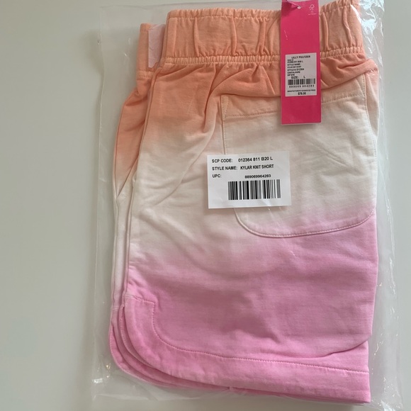 NWT Lilly Pulitzer Ombre 5” Kylar Knit Short Size M, L Color Cantaloupe Dip Dye - Picture 8 of 8